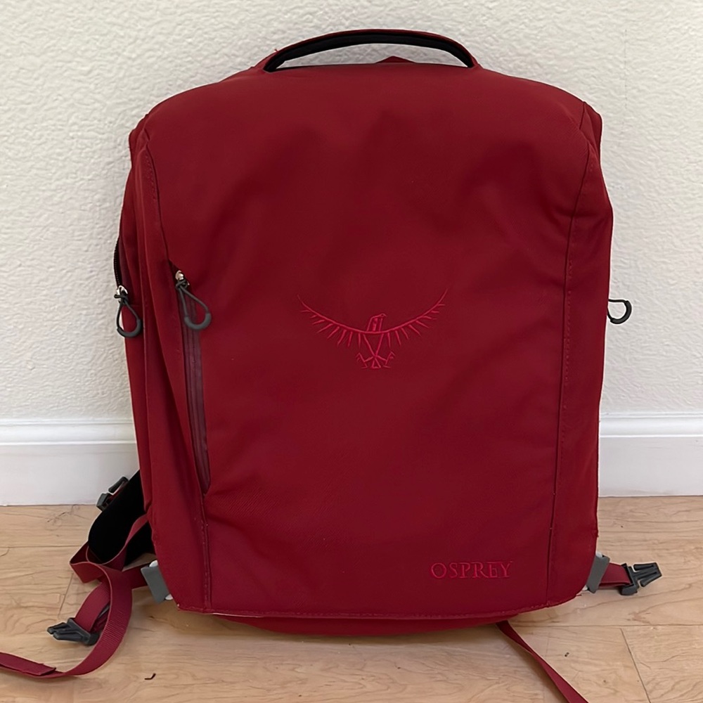 Red Osprey laptop backpack